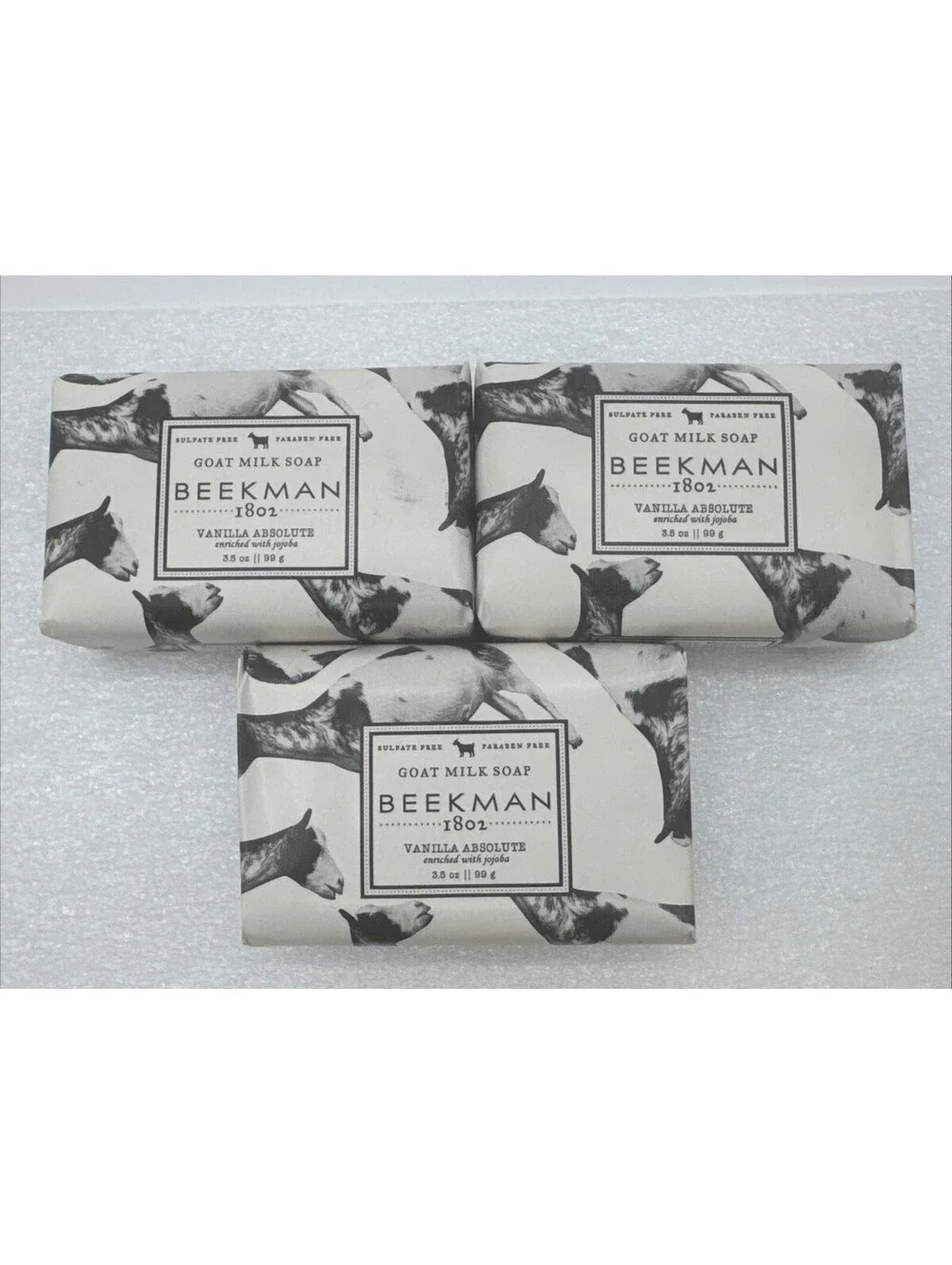 Lot Of 14 Beekman 1802 Goat Milk 3.5oz Palm Bar Soaps Vanilla, Davesforth…